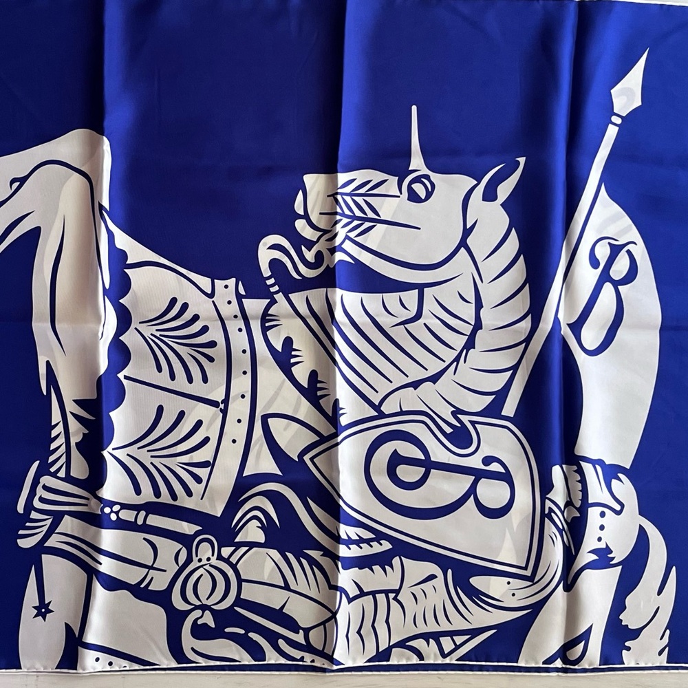 BURBERRY EKD Silk Scarf- Knight - Picture 5 of 10